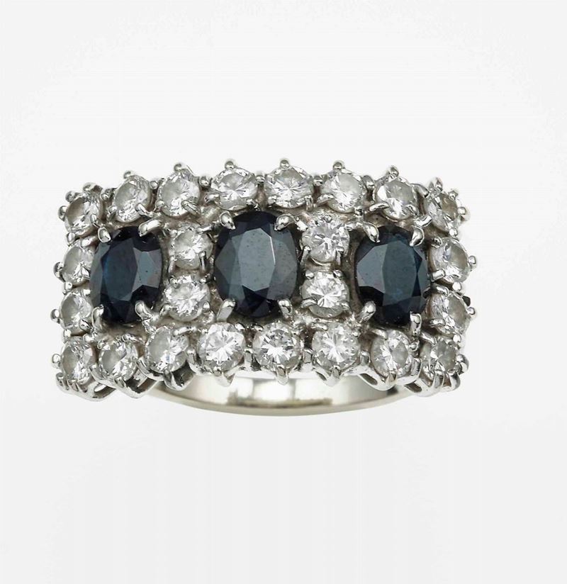 Sapphire and diamond ring  - Auction Jewels | Cambi Time - Cambi Casa d'Aste