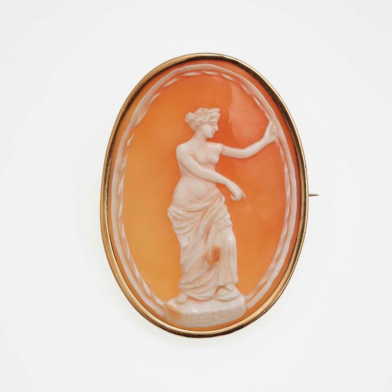 Shell cameo brooch  - Auction Jewels | Cambi Time - Cambi Casa d'Aste