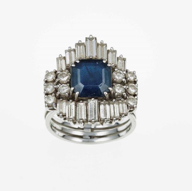 Sapphire and diamond ring  - Auction Jewels | Cambi Time - Cambi Casa d'Aste