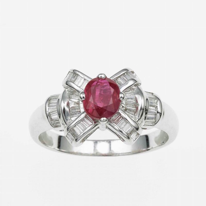 Ruby and diamond ring  - Auction Jewels | Cambi Time - Cambi Casa d'Aste