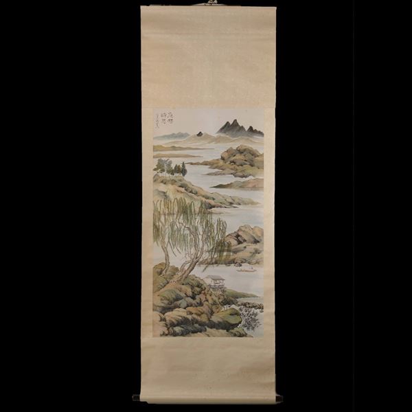 Two paintings on silk, China, 1900s