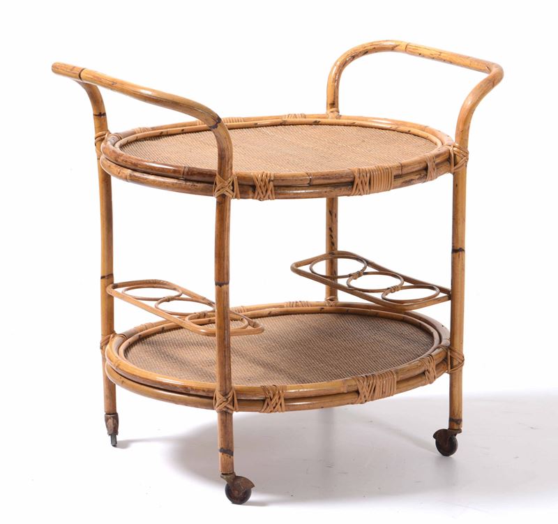 Carrello in bambù ovale. XX secolo  - Auction Antique April | Cambi Time - Cambi Casa d'Aste