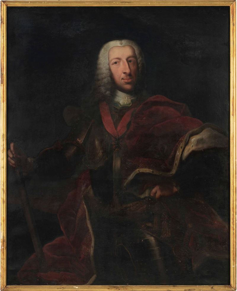 Scuola del XVIII secolo Ritratto di Carlo III di Borbone Parma  - olio su tela - Auction Italian Mansions - Cambi Casa d'Aste