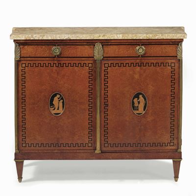 Credenza Lastronata e Intarsiata. XX Secolo
