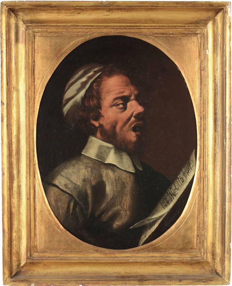 Nicola van Houbraken : Ritratto di cantore  - olio su tela - Auction Italian Mansions - Cambi Casa d'Aste