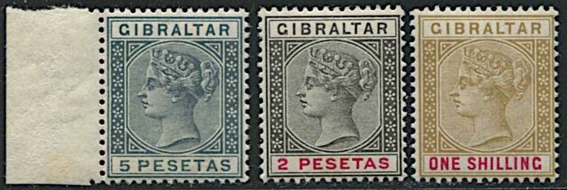 1889/1898, Gibraltar, Q. Victoria.  - Auction Philately - Cambi Casa d'Aste