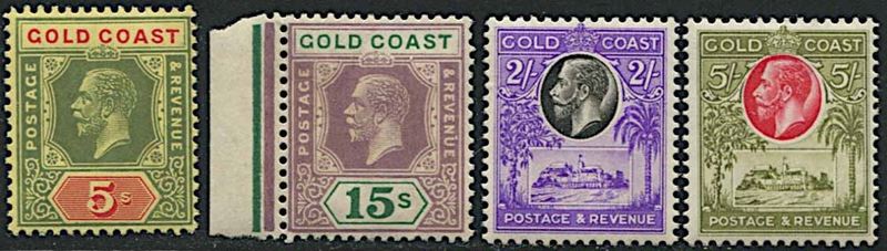 1921/1928, Gold Coast, George V.  - Asta Filatelia e Storia Postale - Cambi Casa d'Aste