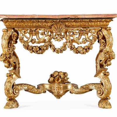 Consolle in Legno Intagliato e Dorato, XVIII Secolo