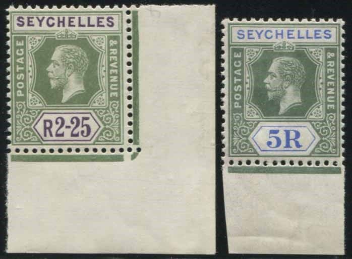 1917/1922, Seychelles, George V.  - Asta Filatelia e Storia Postale - Cambi Casa d'Aste