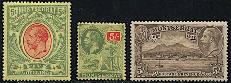 1914/1932, Montserrat, George V.  - Asta Filatelia e Storia Postale - Cambi Casa d'Aste