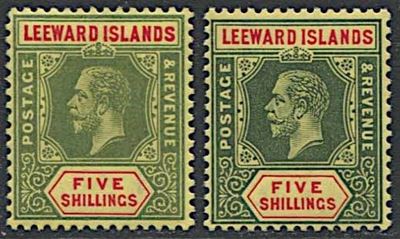 1912/1922, Leeward Islands, George V.