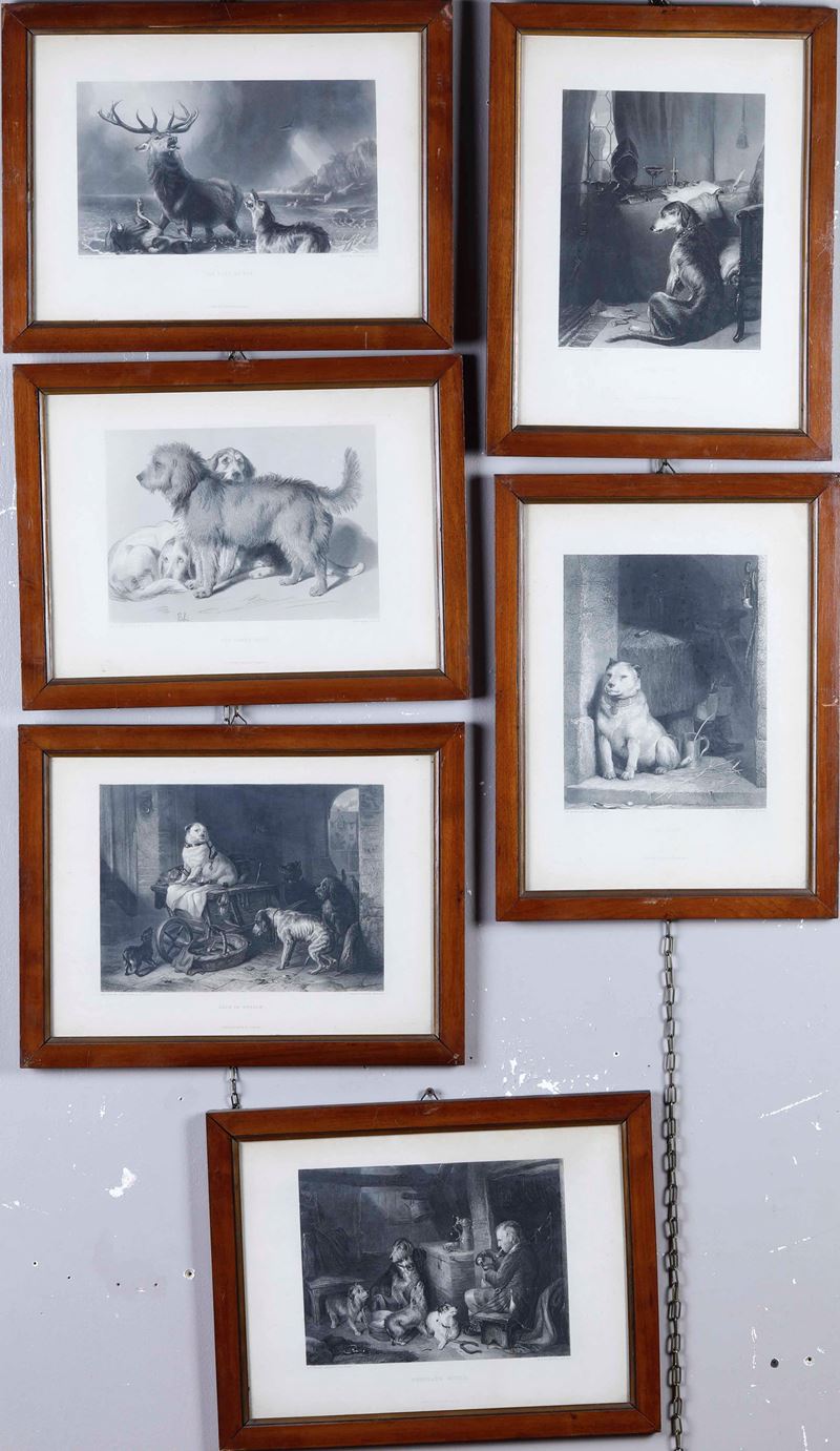 Gruppo di incisioni raffiguranti animali e scene di caccia  - Auction Antique June | Cambi Time - Cambi Casa d'Aste