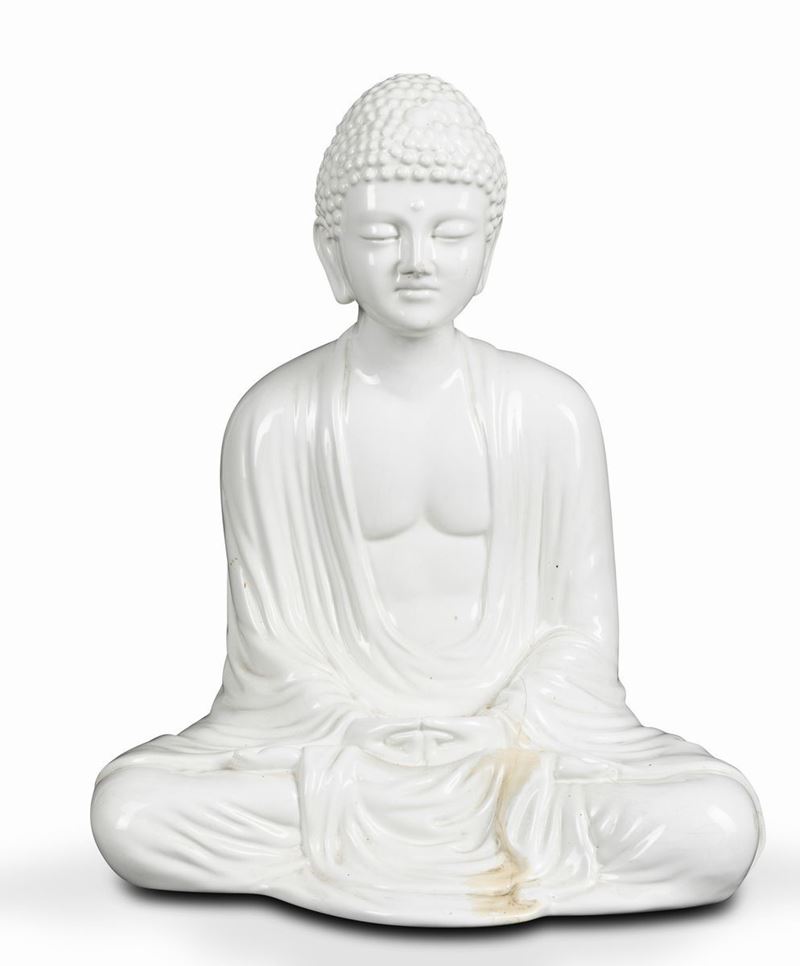Figura di Buddha Amitayus in porcellana Blanc de Chine, Cina, XX secolo  - Asta Arte Orientale | Cambi Time - Cambi Casa d'Aste