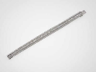 Bracciale con Diamanti Taglio Brillante e Taglio Square per Ct 21.30 Circa