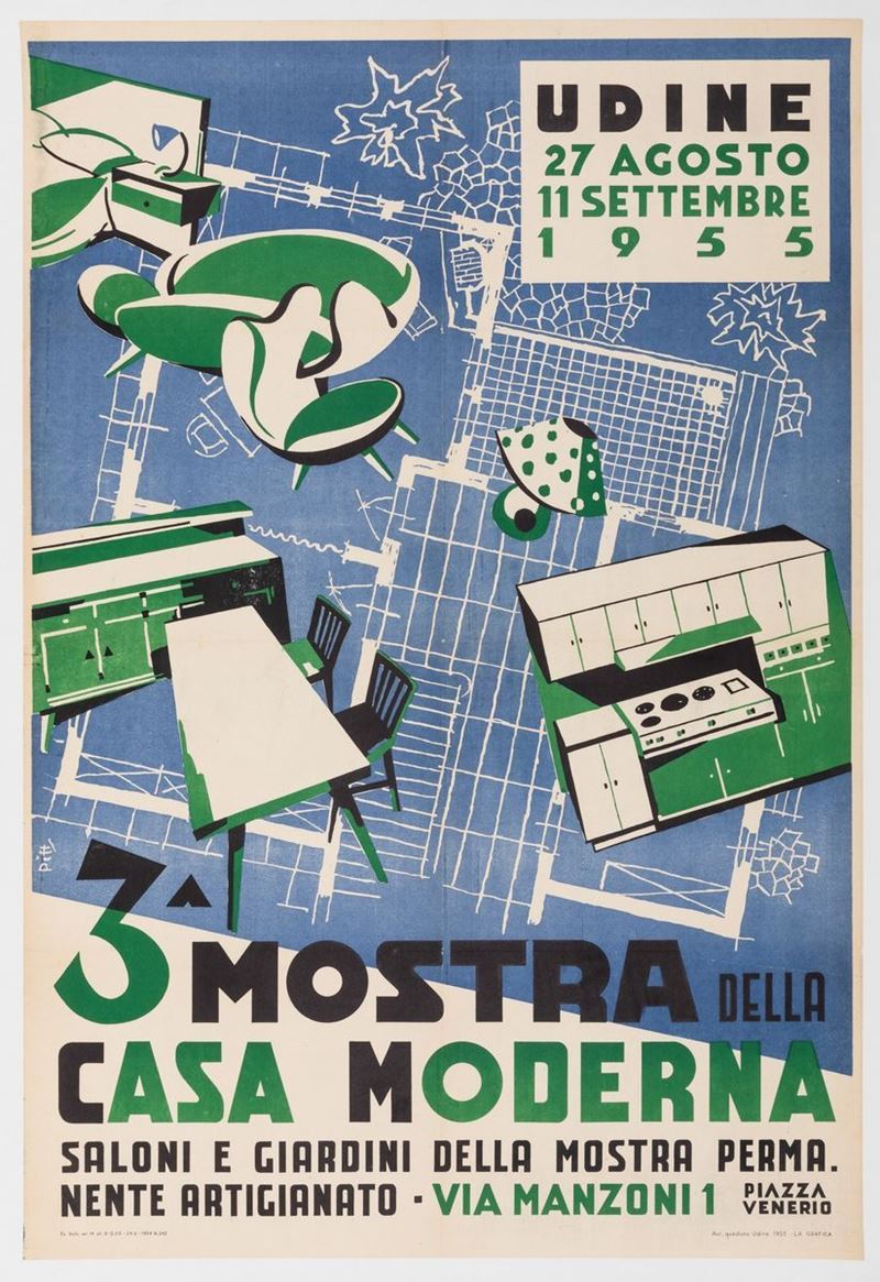 Pitt : 3a Mostra della Casa Moderna Udine  - Auction Vintage Posters - Cambi Casa d'Aste