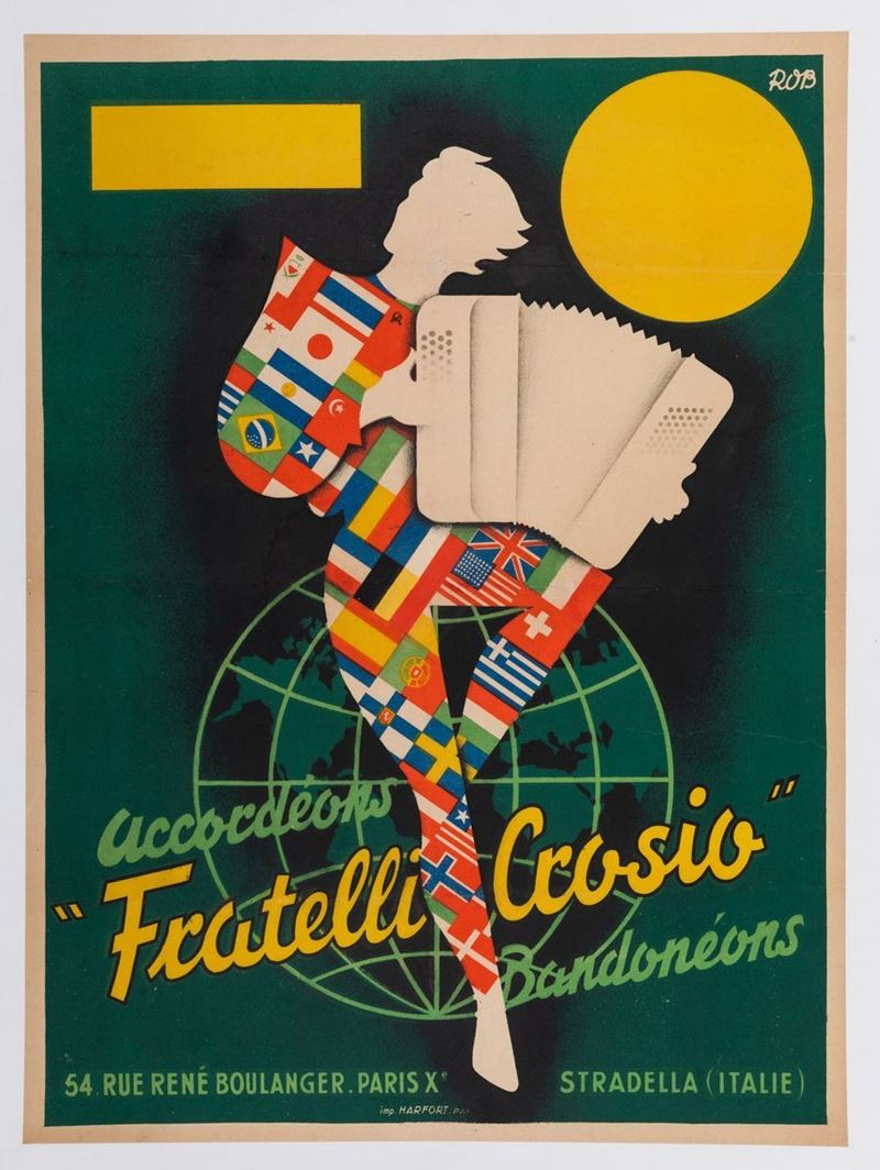ROB : Fratelli Crosio Bandonéons  - Auction Vintage Posters | Timed Auction - Cambi Casa d'Aste