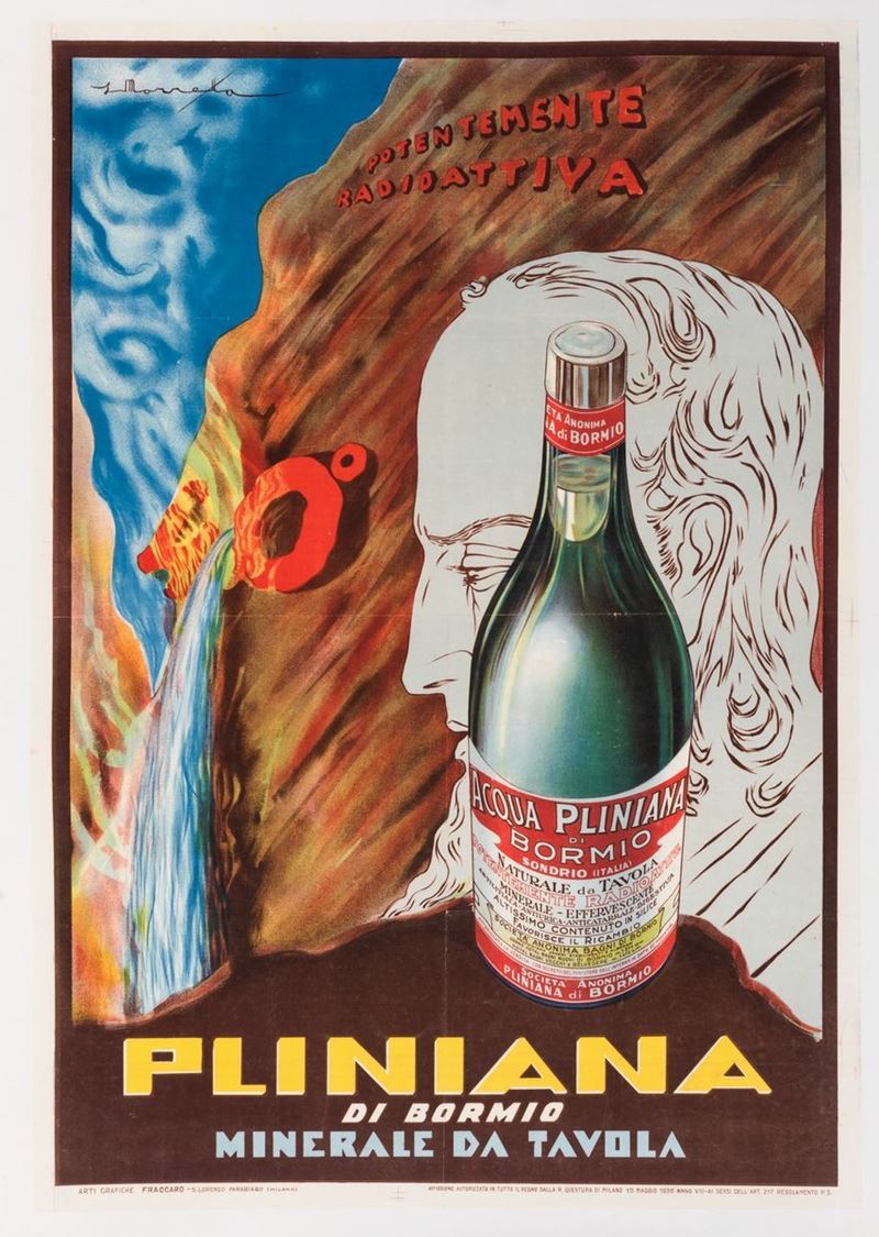Morretta : Pliniana di Bormio, minerale da tavola.  - Auction Vintage Posters | Timed Auction - Cambi Casa d'Aste