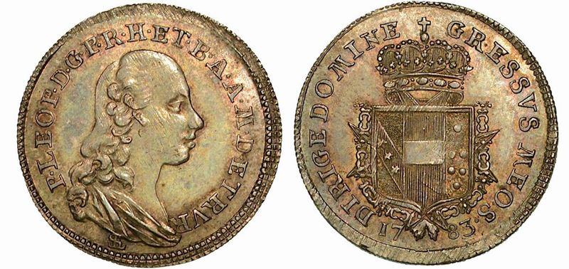 FIRENZE. PIETRO LEOPOLDO I DI LORENA, 1765-1790. Paolo 1783.  - Auction Numismatics - Cambi Casa d'Aste