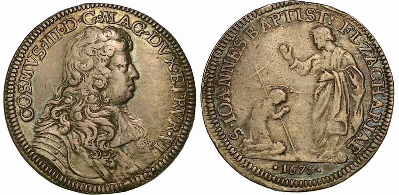 FIRENZE. COSIMO III DE' MEDICI, 1670-1723. Mezza piastra 1676.  - Auction Numismatics - Cambi Casa d'Aste