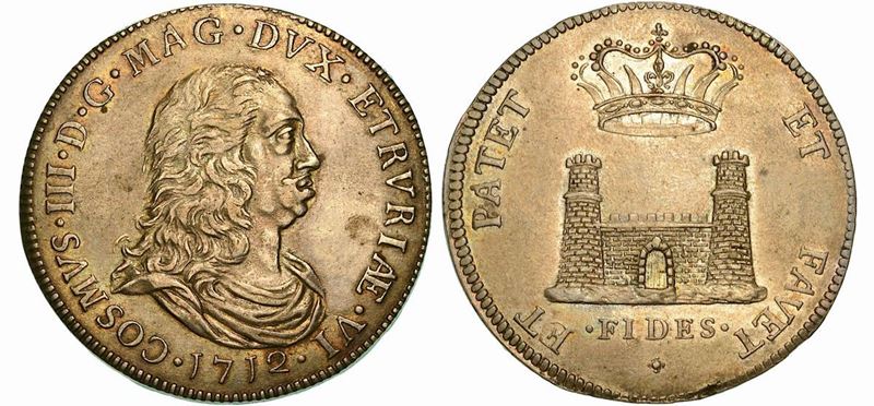 LIVORNO. COSIMO III DE' MEDICI, 1670-1723. Tollero 1712.  - Auction Numismatics - Cambi Casa d'Aste