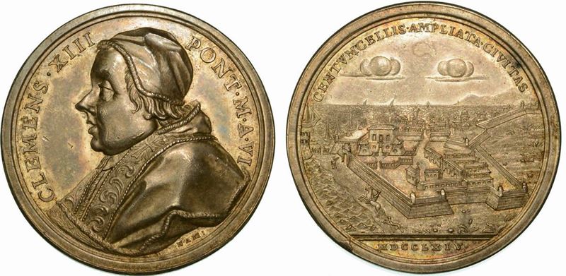 STATO PONTIFICIO. CLEMENTE XIII, 1758-1769. Medaglia in argento 1764 A. VI.  - Auction Numismatics - Cambi Casa d'Aste