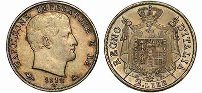 Venezia. Napoleone I, 1805-1814. 2 Lire 1812.
