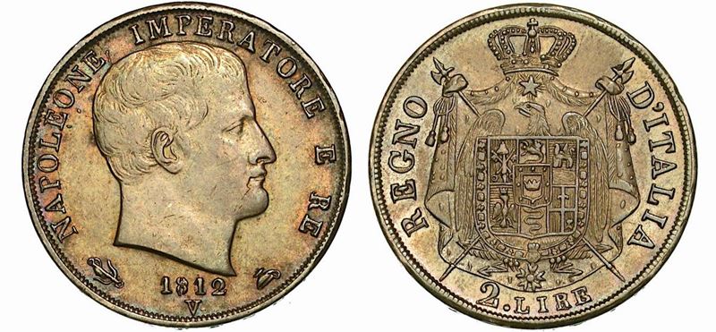 VENEZIA. NAPOLEONE I, 1805-1814. 2 Lire 1812.  - Auction Numismatics - Cambi Casa d'Aste