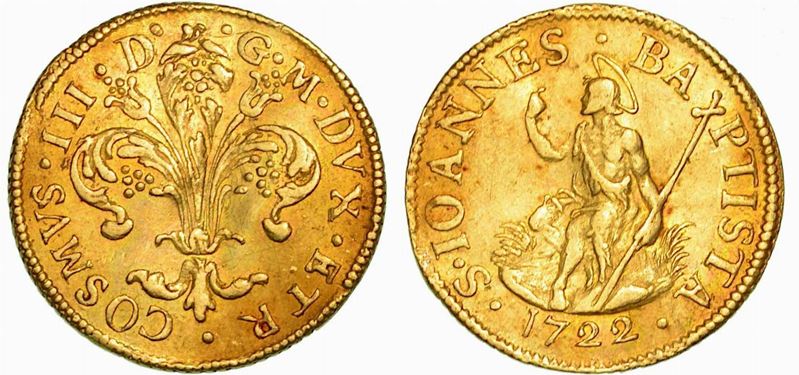 FIRENZE. COSIMO III DE' MEDICI, 1670-1723. Fiorino 1722.  - Auction Numismatics - Cambi Casa d'Aste