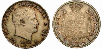 Bologna. Napoleone I, 1805-1814. 2 Lire 1812.
