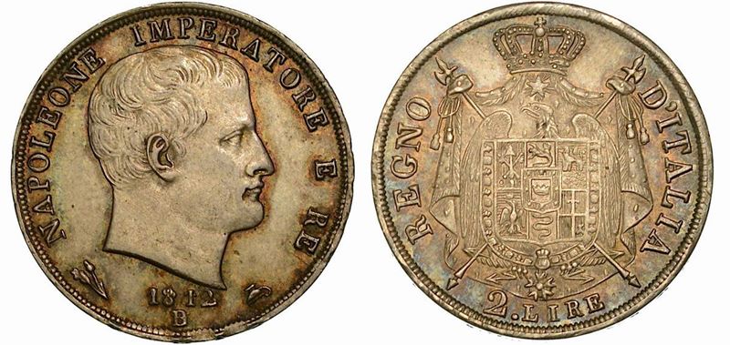 BOLOGNA. NAPOLEONE I, 1805-1814. 2 Lire 1812.  - Auction Numismatics - Cambi Casa d'Aste