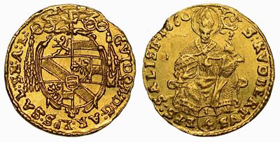 Austria. Guidobald di Thun e Hoenstein, 1654-1658. 1/4 Dukat 1660.