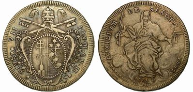 Stato Pontificio. Pio VII, 1800-1823. Scudo 1802 A. II.