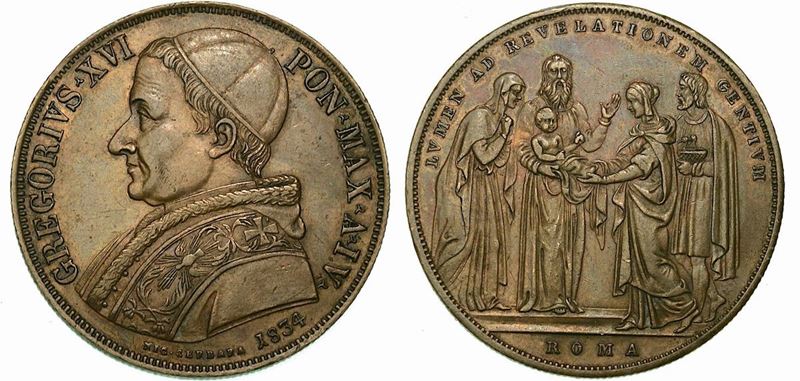 STATO PONTIFICIO. GREGORIO XVI, 1831-1846. Scudo 1834 A. IV.  - Auction Numismatics - Cambi Casa d'Aste