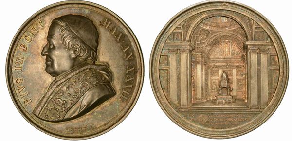 VATICANO. PIO IX, 1846-1878. Medaglia in argento 1871 A. XXVII.