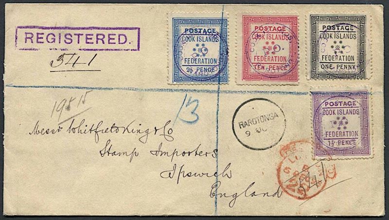 1893, Cook Islands.  - Asta Filatelia e Storia Postale - Cambi Casa d'Aste