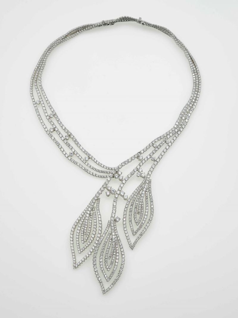 Diamond and gold necklace  - Auction Contemporary Jewels - Cambi Casa d'Aste