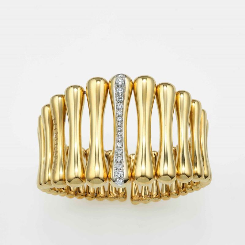 Diamond and gold bangle bracelet  - Auction Contemporary Jewels - An Italian brand story - Cambi Casa d'Aste
