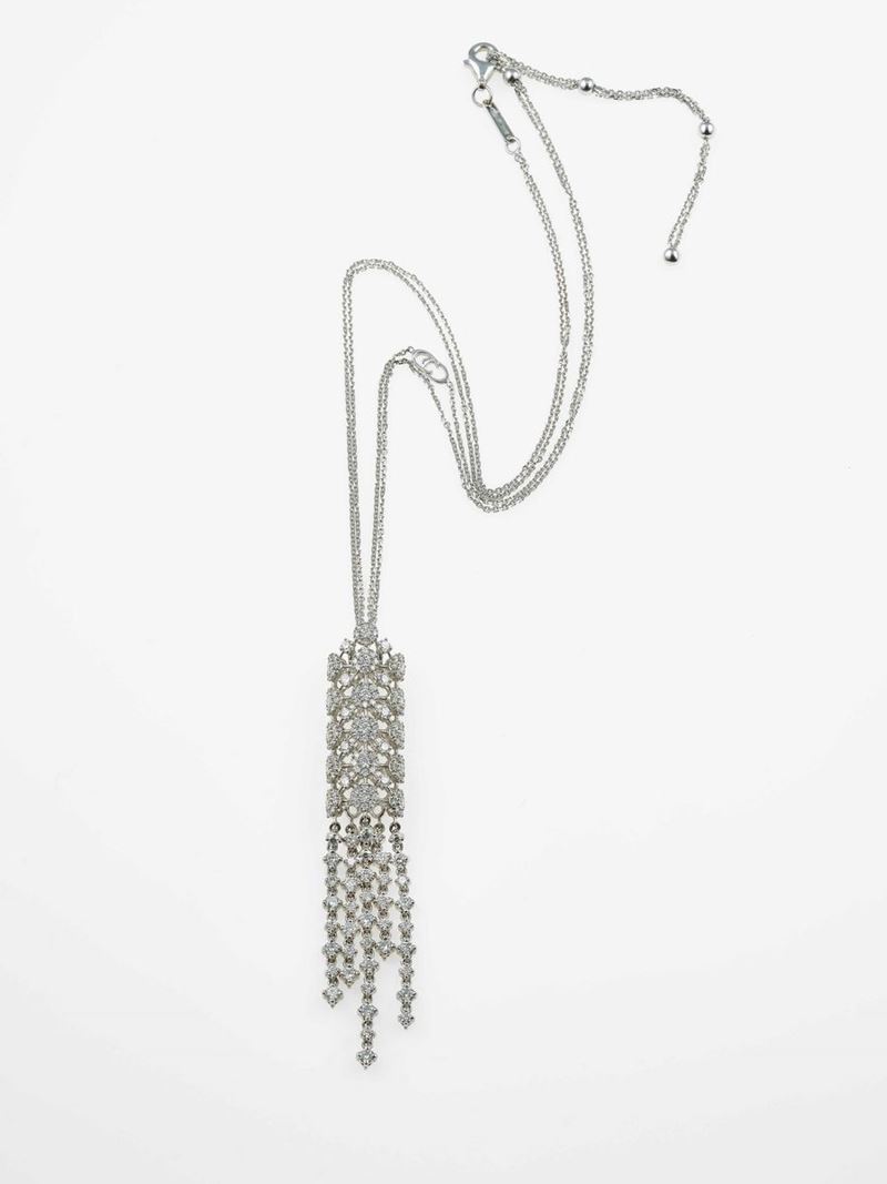 Diamond and gold pendant necklace  - Auction Contemporary Jewels - Cambi Casa d'Aste