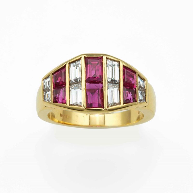 Ruby and diamond ring  - Auction Contemporary Jewels - An Italian brand story - Cambi Casa d'Aste