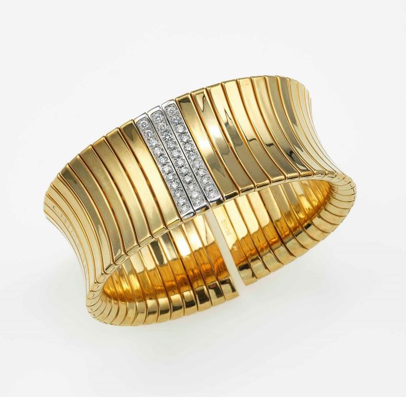 Diamond and gold bangle bracelet  - Auction Contemporary Jewels - An Italian brand story - Cambi Casa d'Aste