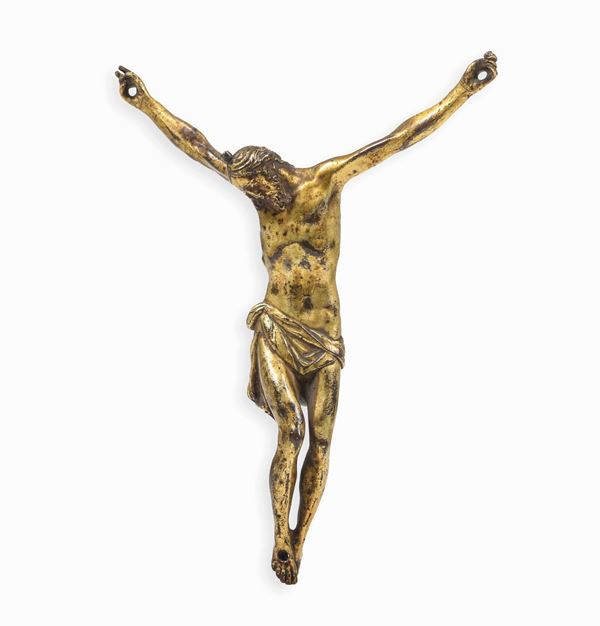 Corpus Christi. Bronzo fuso, cesellato e dorato. Arte rinascimentale italiana del XVI secolo. Ambito di Giacomo della Porta (1532-1602)