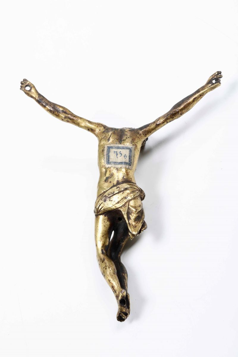 Corpus Christi. Bronzo Fuso, Cesellato e Dorato. Arte Rinascimentale Italiana del XVI Secolo. Amb...