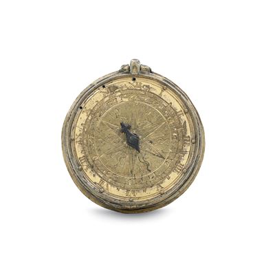 Cassa di Orologio in Metallo Inciso. Privo di Meccanismo, XVI/XVIII Secolo