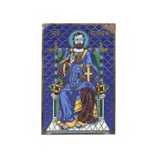 San Marco. Placca in smalti policromi. XIX-XX secolo