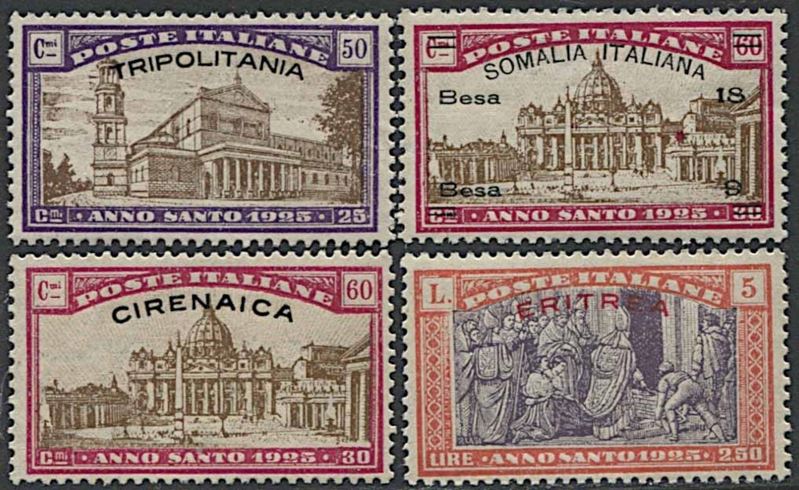 1924, Colonie Italiane, "Anno Santo".  - Auction Philately and Postal History - Cambi Casa d'Aste