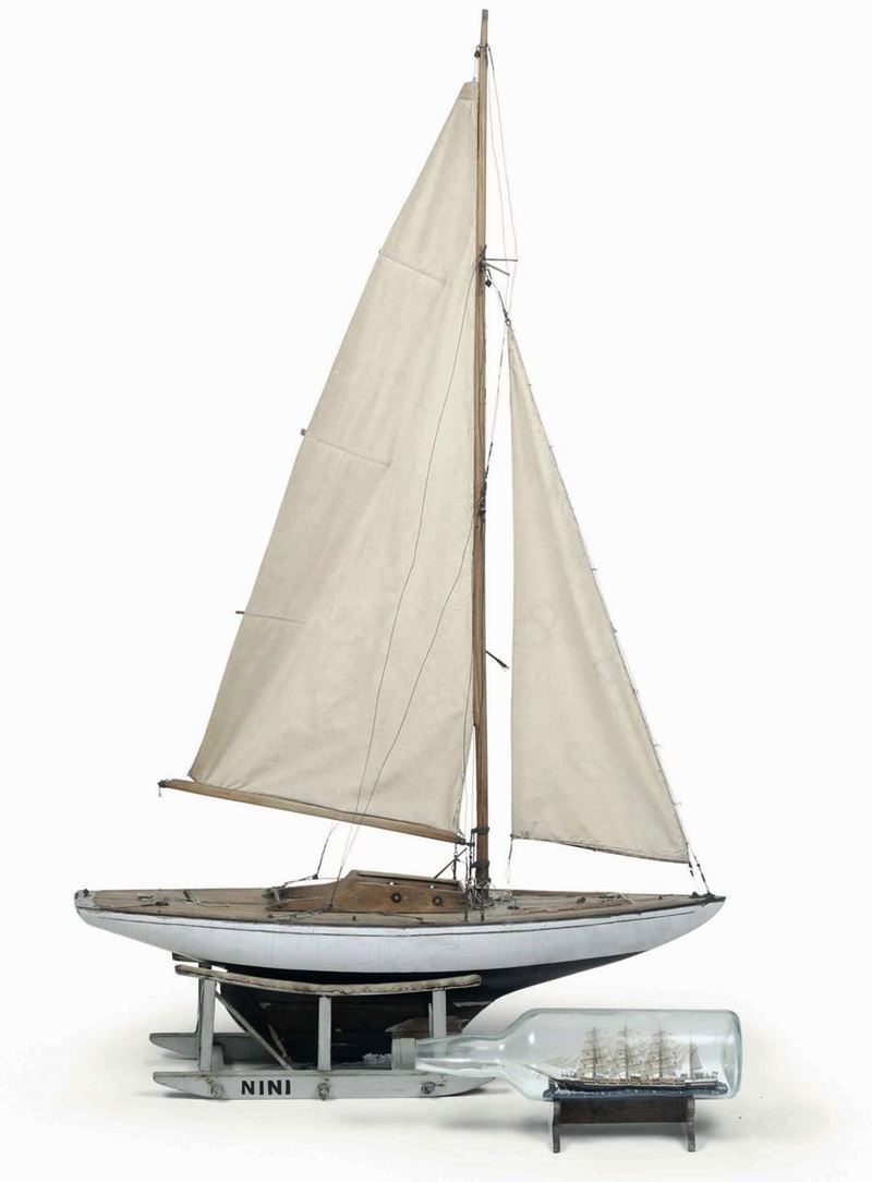 Modello di barca a vela. XX secolo  - Asta Arte Marinara e Strumenti Scientifici - Cambi Casa d'Aste