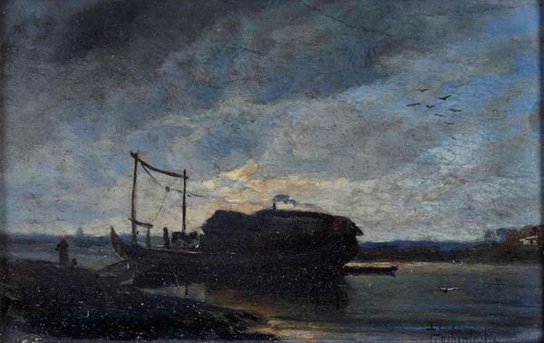 Pittore del XIX-XX secolo Marina