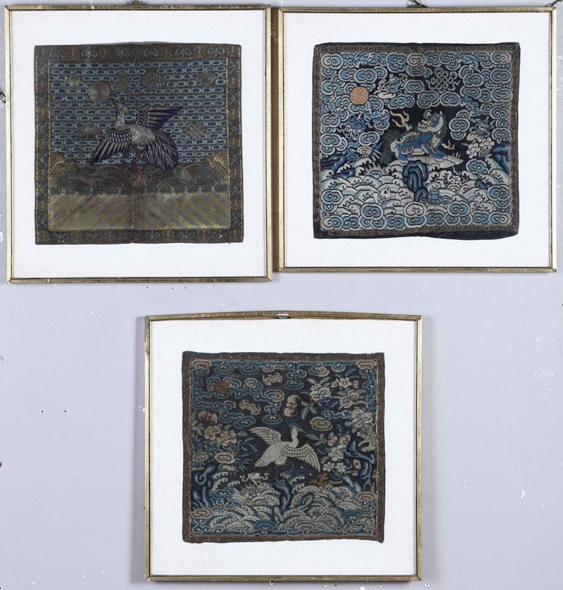 Tre tessuti ricamati, Cina  - Auction Antique April | Cambi Time - Cambi Casa d'Aste