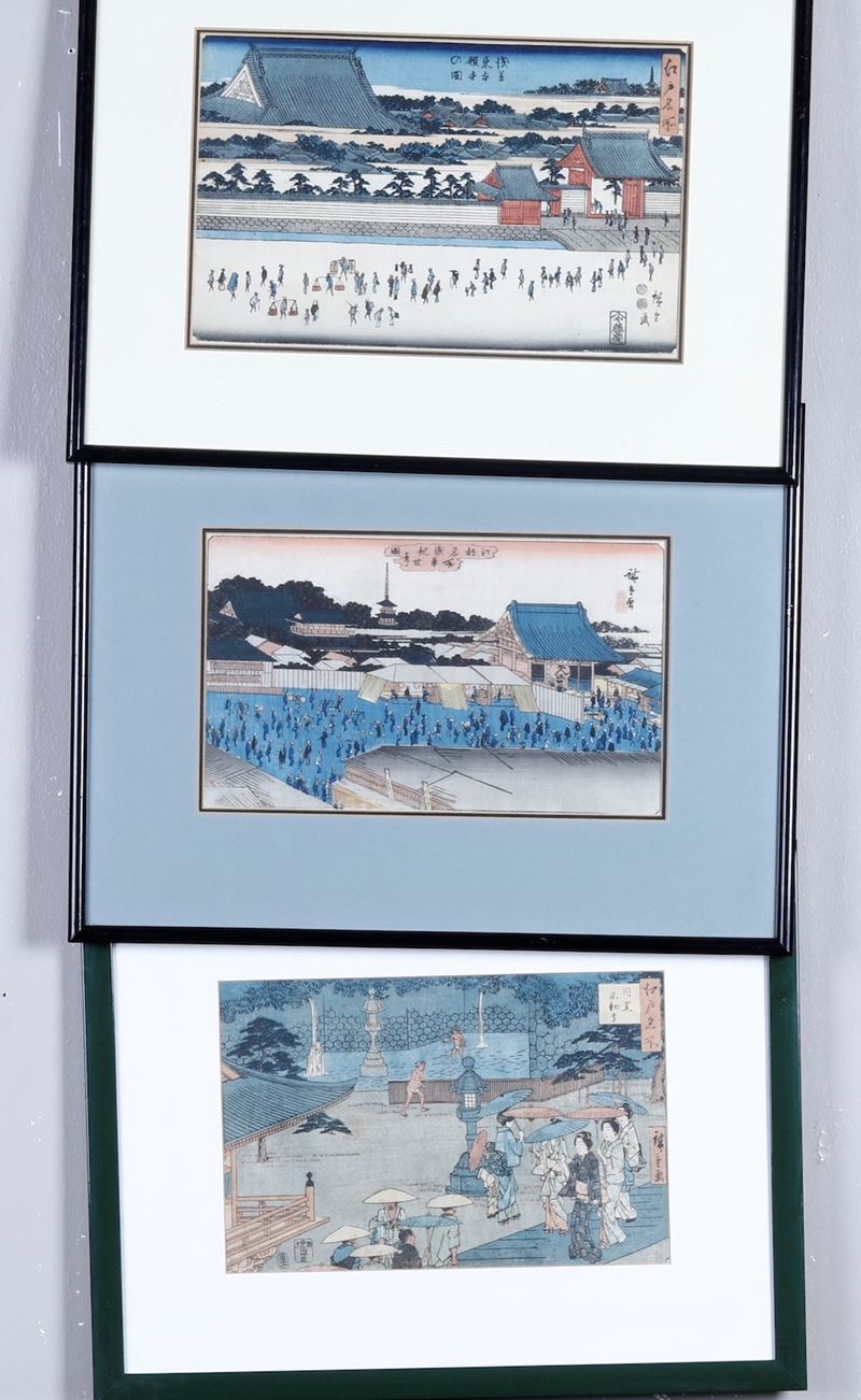 Lotto di tre stampe a colori, Giappone  - Auction Antique February - Cambi Casa d'Aste