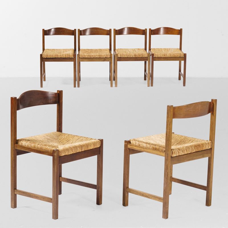 Giovanni Michelucci : Sei sedie  - Auction 20th century furniture - Cambi Casa d'Aste